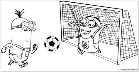 minion playing soccer coloring page minions coloring pages  xxx hot