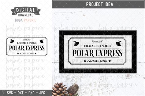 polar express ticket svg  cut files design bundles
