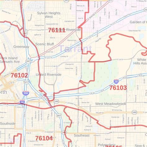Printable Tarrant County Zip Code Map Printable Word Searches
