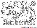 Sheet Oktoberfest Colouring Fish Coloring Title sketch template
