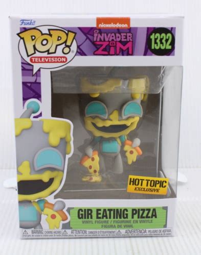 Funko Pop Hot Topic Exclusive Invader Zim Gir Eating Pizza Vinyl Figure