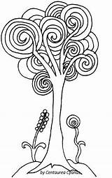 Tree Coloring Illustration Centaurea Cyanus Tábla Kiválasztása Abstarct Fairy sketch template