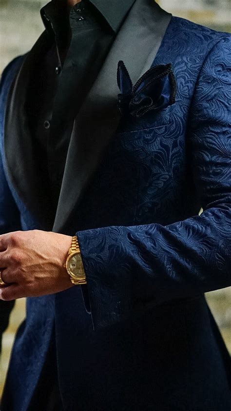 navy blue black paisley dinner jacket   designer suits  men wedding suits men