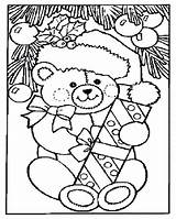 Christmas Coloring Pages Bear Cute Printable Dltk Teddy Tree Sheets Color Kids Fun Getdrawings раскраски Adult Disney для Xmas детские sketch template