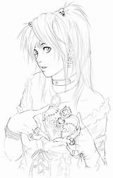 Misa Amane Lineart sketch template