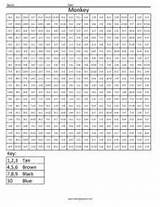 Squares Coloring Multiplication Math Worksheets Addition Squared Color Number Subtraction Basic Pixel Pages Worksheet Printable Kids Grade Numbers 4th Print sketch template