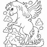 Pony Pegasus Surfnetkids Coloring sketch template