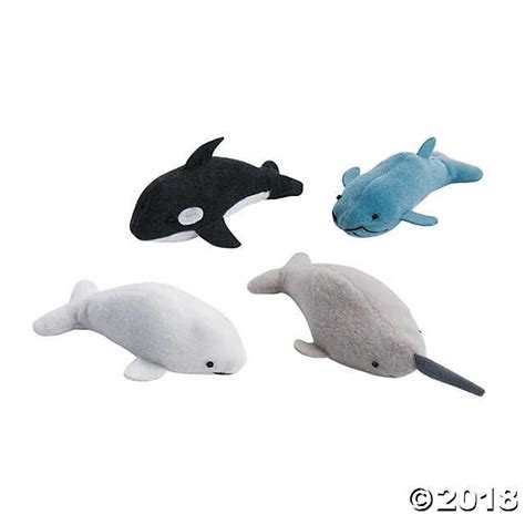 mini stuffed whales ocean birthday party ocean themed
