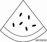 Watermelon Draw Slice Drawing Coloring Step Seeds Craftsonfire sketch template