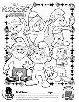 Smurfs Coloring Pages Mcdonalds Smurf Happy Meal Sheets Christmas Bluebuddies Printable Sheet Activities Colouring Toys Movie Activity Color Mcdonald Kids sketch template