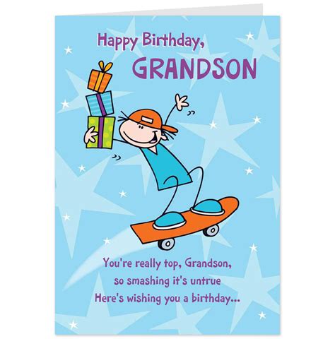 printable birthday cards grandson