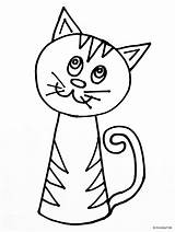 Kleurplaat Katten Katjes Poezen Kleine Tekening Schattige Omnilabo Bibi Dieren Downloaden sketch template