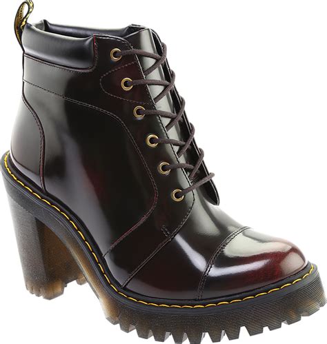 womens dr martens averil  eye ankle boot shoe  boot cherry red arcadia rub