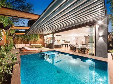 melbourne awning centre installed  awesome retractable roof   private residence