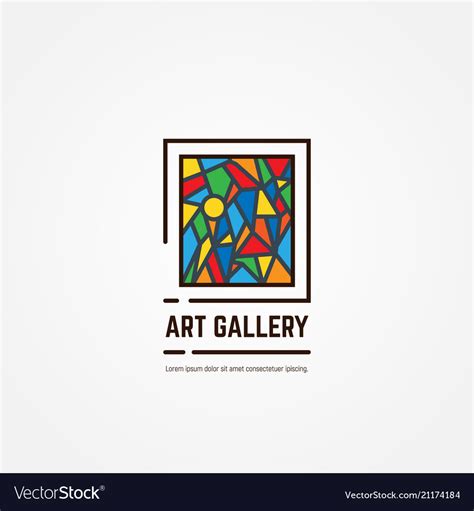 art gallery emblem royalty  vector image vectorstock