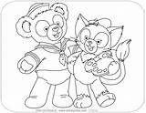 Duffy Coloring Gelatoni Pages Friends Bear Disneyclips sketch template