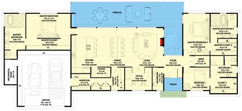 contemporary ranch plan   master suites rmz architectural designs house plans