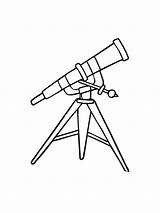 Telescope Coloring Pages Kids Printable sketch template
