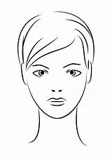 Coloring Face Pages Women Female Line Woman Printable Young Characteristics Large Onlinelabels Clip Edupics sketch template