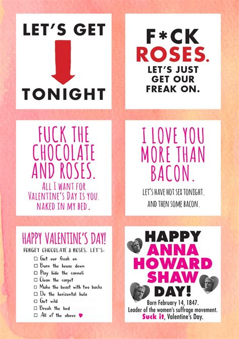 dirty   textable valentine  cards  practical