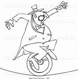 Coloring Pages Trapeze Circus Unicycle Clipart Getcolorings sketch template