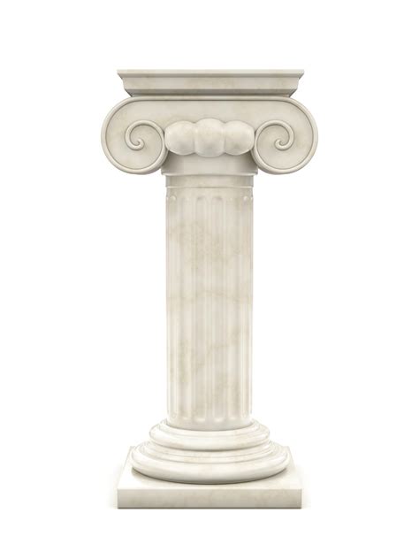 marble column isolated  observation deck