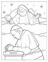 Coloring Francis Assisi Saint Pope St Pages Getcolorings Getdrawings sketch template