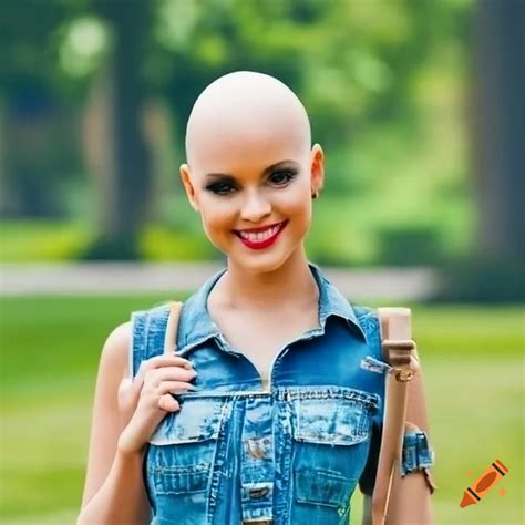 College Women With Shaved Heads Walking On Campus On Craiyon