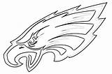 Eagles Philadelphia Logo Coloring Eagle Pages Printable Drawing Football Color Sketch Baby Line Bald Flying Print Adults Team Tattoo Nfl sketch template