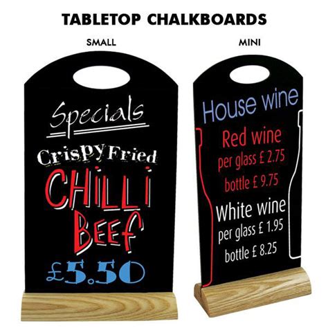 restaurant table signs table chalkboard