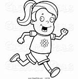 Girl Running Clipart Drawing Getdrawings sketch template