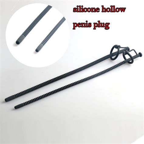 Long Urethral Silicone Plug Hollow Penis Plugs Penis Sound Dilator