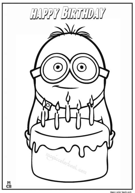 kids coloring pages happy birthday printable