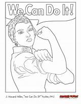 Rosie Coloring Riveter Pages Printable Rockwell Norman Drawing Women Sheets Equality Color Google Search International Kids Choose Board Getdrawings Inspirational sketch template