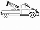 Coloring Truck Tow Pages Trucks sketch template