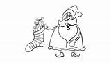 Babbo Claus Colouring Natalizie Calza sketch template