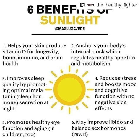 Repost The Healthy Fighter Get Repost 6 Benefits Of Sunlight