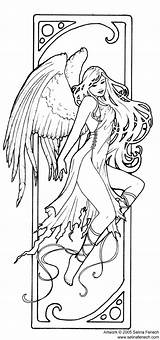 Coloring Pages Printable Fairy Angel Adult Selina Fantasy Colouring Mermaid Fenech Enchanted Designs Color Gif Coloriage Books Grown Adults Kids sketch template