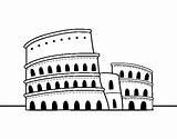 Colosseo Coliseo Colosseum Monumentos Coliseu Stilizzato Stampare Acolore Edifici Monumenti Disegnare Romano Amphitheater Antica Romana Partenone Scaricare Colora Dibuix Pisa sketch template