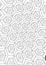 Coloring Cube Pattern Pages Mandala sketch template