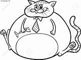 Fat Cat Coloring Pages Cartoon Clipart Clip Drawing Mat Tabby Cute Illustration Saying Printable People Small Getcolorings Ausmalbilder Influential Getdrawings sketch template