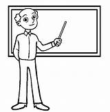 Teacher Coloring Pages Printable Cliparts Occupations Clipart Drawing sketch template