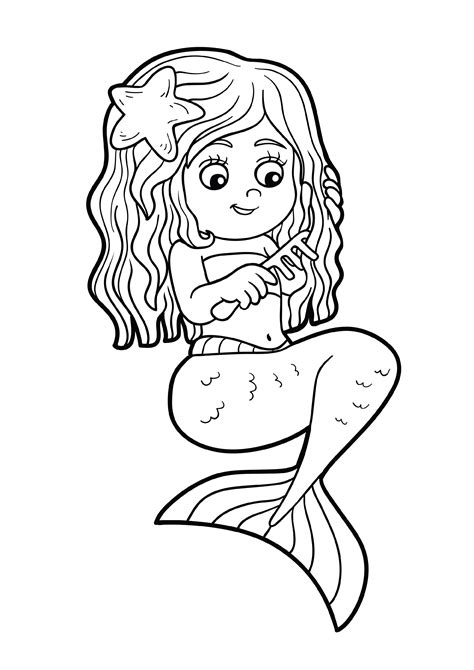 mermaid coloring  cantik