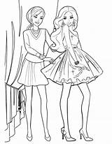 Barbie Coloring Pages Friends Printable Getcolorings sketch template