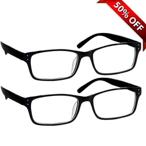 Computer Reading Glasses 0 00 2 Pack Of Readers For Men And Women