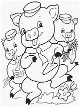 Coloring Pig Printable Pages Pigs Embroidery Little sketch template