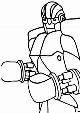 Robot Atom Coloring sketch template