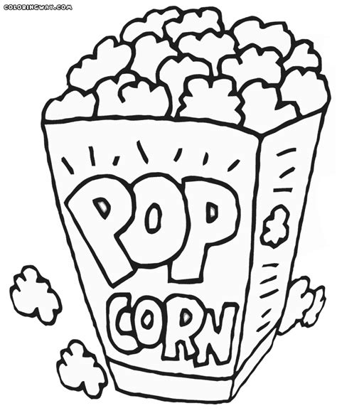 popcorn coloring pages coloring pages    print