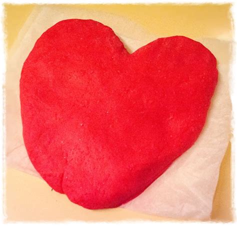 home  glitter  scented red play dough   kneaded