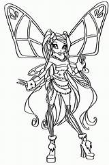 Coloring Pages Winx Club Stella Fairy Kids Color Colouring sketch template